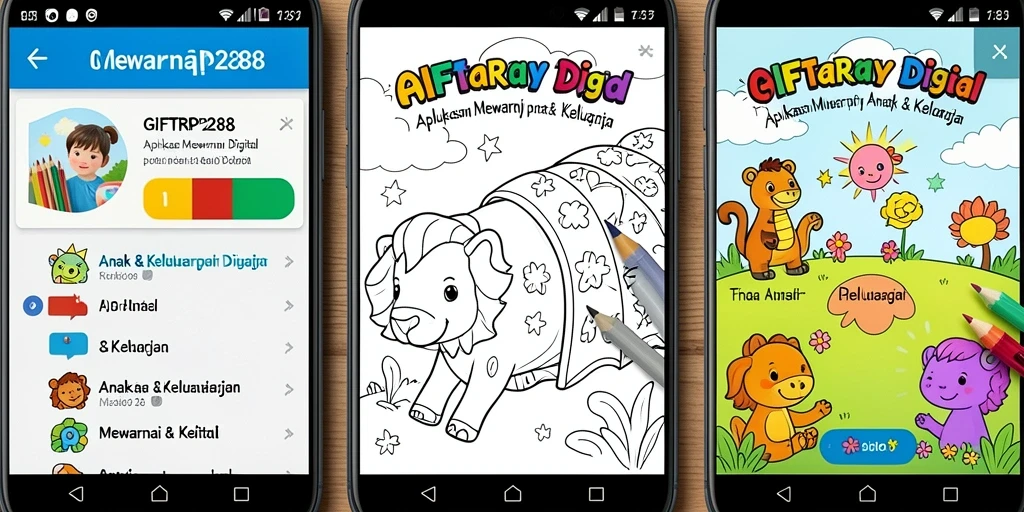 Antarmuka mewarnai digital yang menarik dan interaktif dari GIFTRP288.
