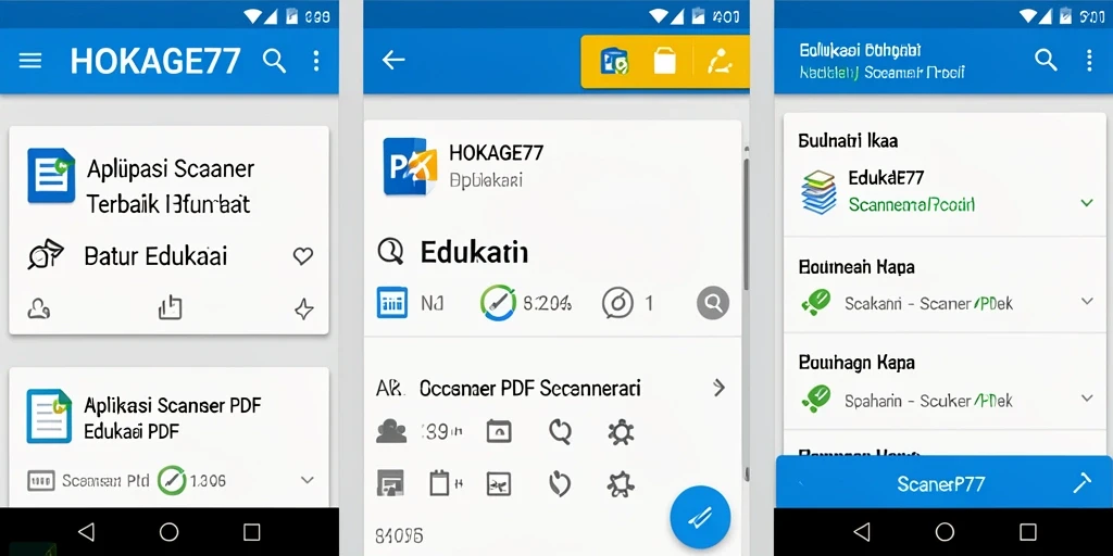 Tampilan antarmuka HOKAGE77 untuk Scanner PDF yang user-friendly.