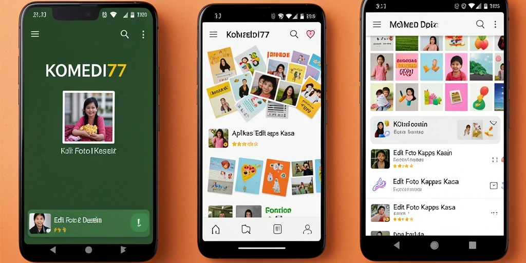 Antarmuka KOMEDI77 yang intuitif dan penuh fitur Edit Foto Kertas Kaca.