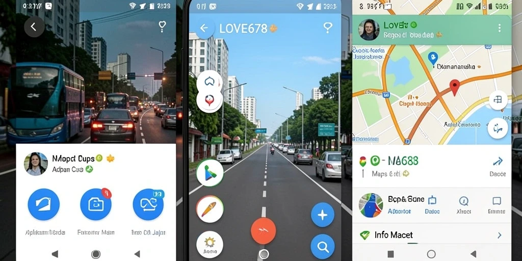 Antarmuka LOVE678 yang menampilkan informasi lalu lintas terkini.