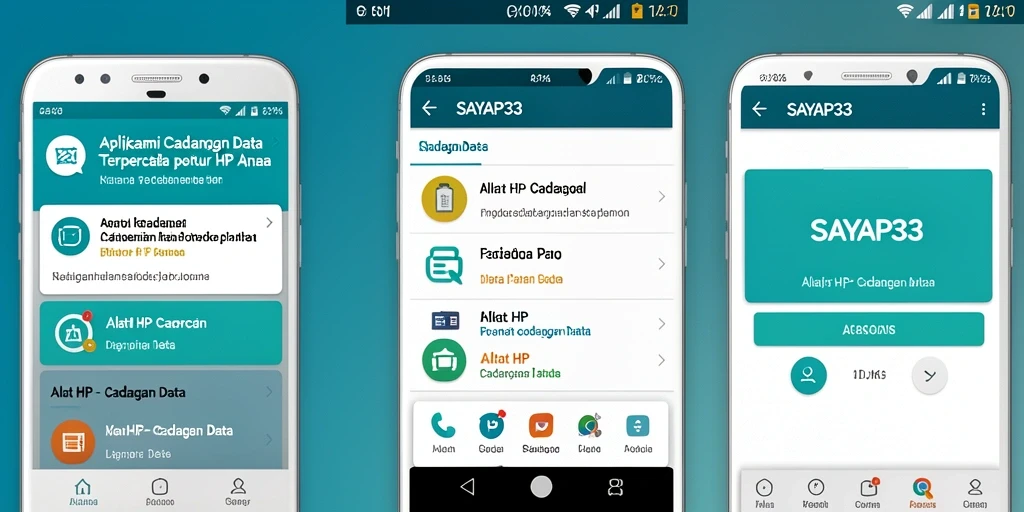 Antarmuka pengguna SAYAP33 yang sederhana dan fungsional untuk cadangan data.